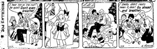 Christmas comics, Priscilla's Pop, 1947