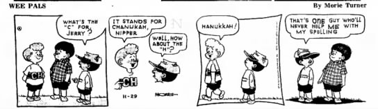 Hanukkah comics: Wee Pals, 1975