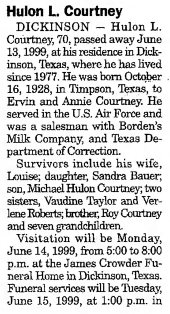 The Galveston Daily News
June 14, 1999