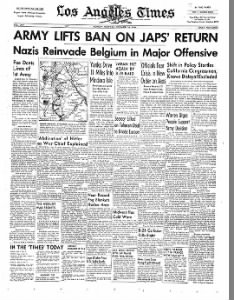 ARMY LIFTS BAN ON JAPS' RETURN