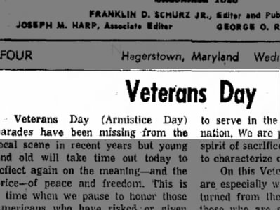Sometimes Still Referred to as Armistice Day