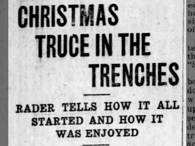 Christmas truce in the trenches