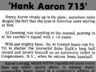 Hank Aaron 715